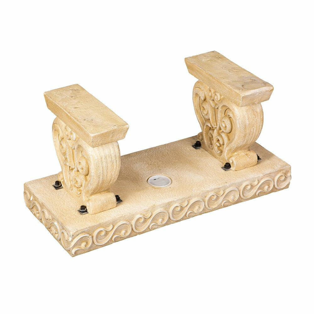 Plow & Hearth Cardinals Appear Memorial LED Resin Garden Bench