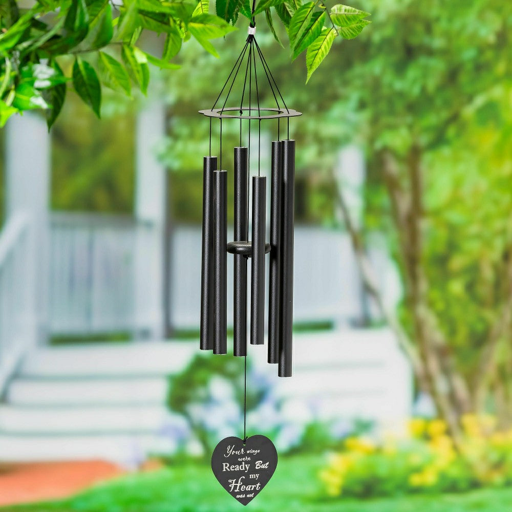 Plow & Hearth "Your Wings Were Ready" Avria Hand-Tuned Wind Chime, 30" H