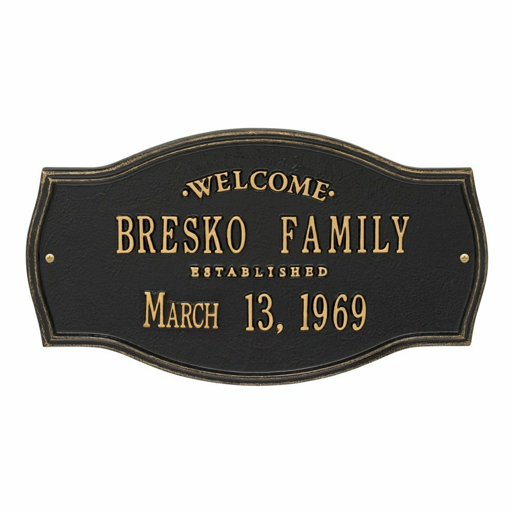 Plow & Hearth Heirloom Personalized Welcome Plaque