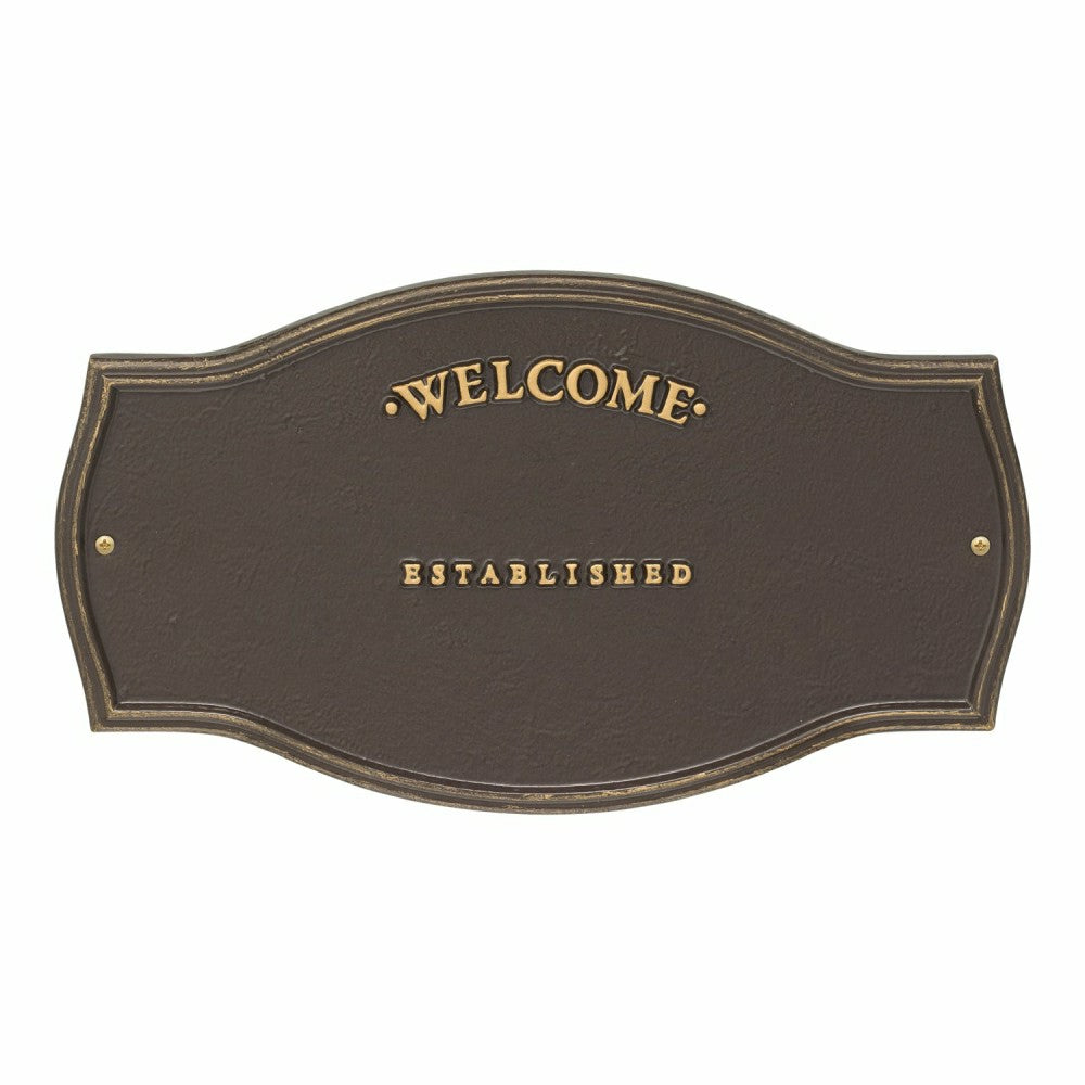 Plow & Hearth Heirloom Personalized Welcome Plaque