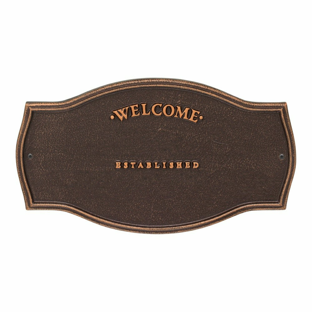 Plow & Hearth Heirloom Personalized Welcome Plaque