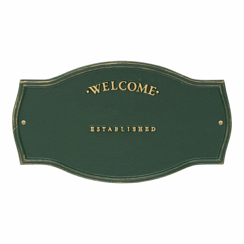 Plow & Hearth Heirloom Personalized Welcome Plaque