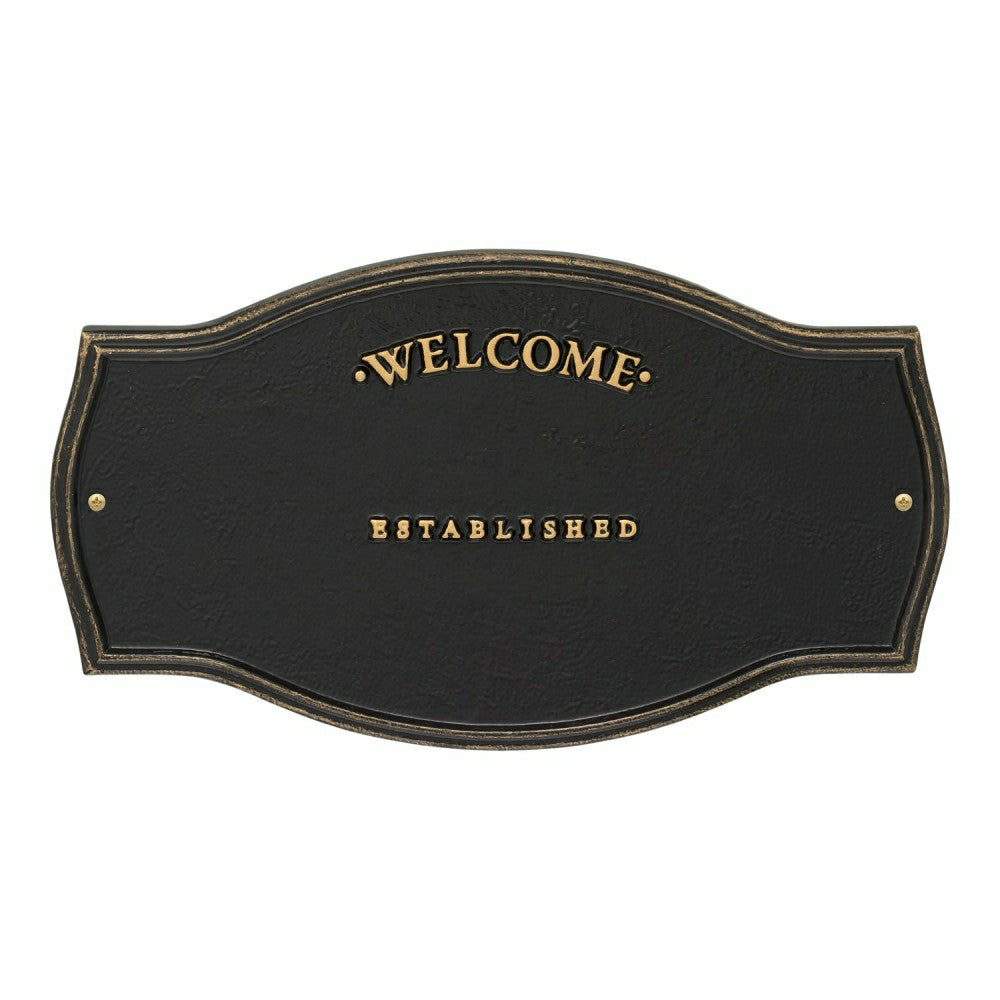 Plow & Hearth Heirloom Personalized Welcome Plaque