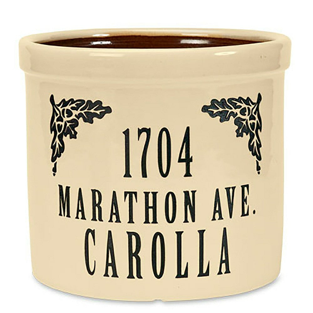 Plow & Hearth Personalized Crock With Name And Address
