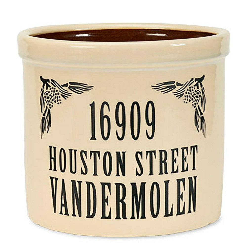 Plow & Hearth Personalized Crock With Name And Address