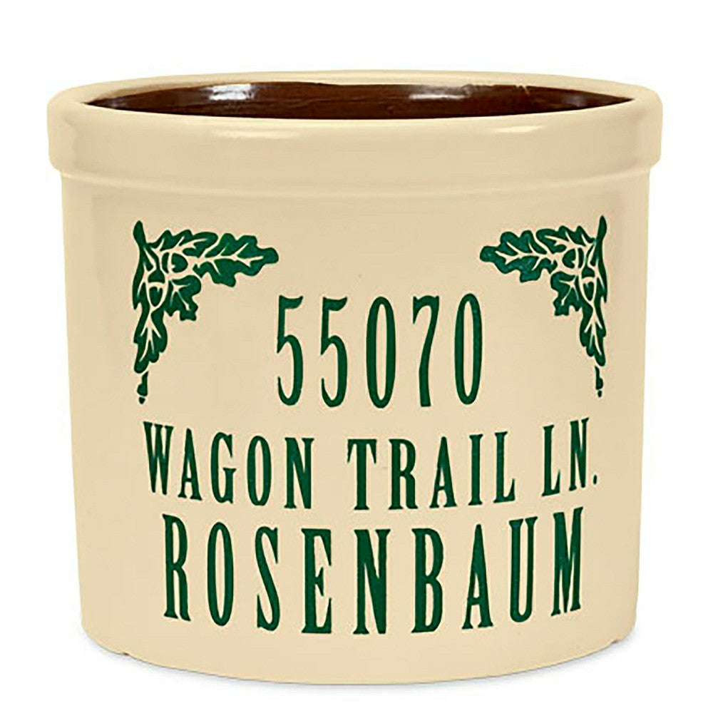 Plow & Hearth Personalized Crock With Name And Address
