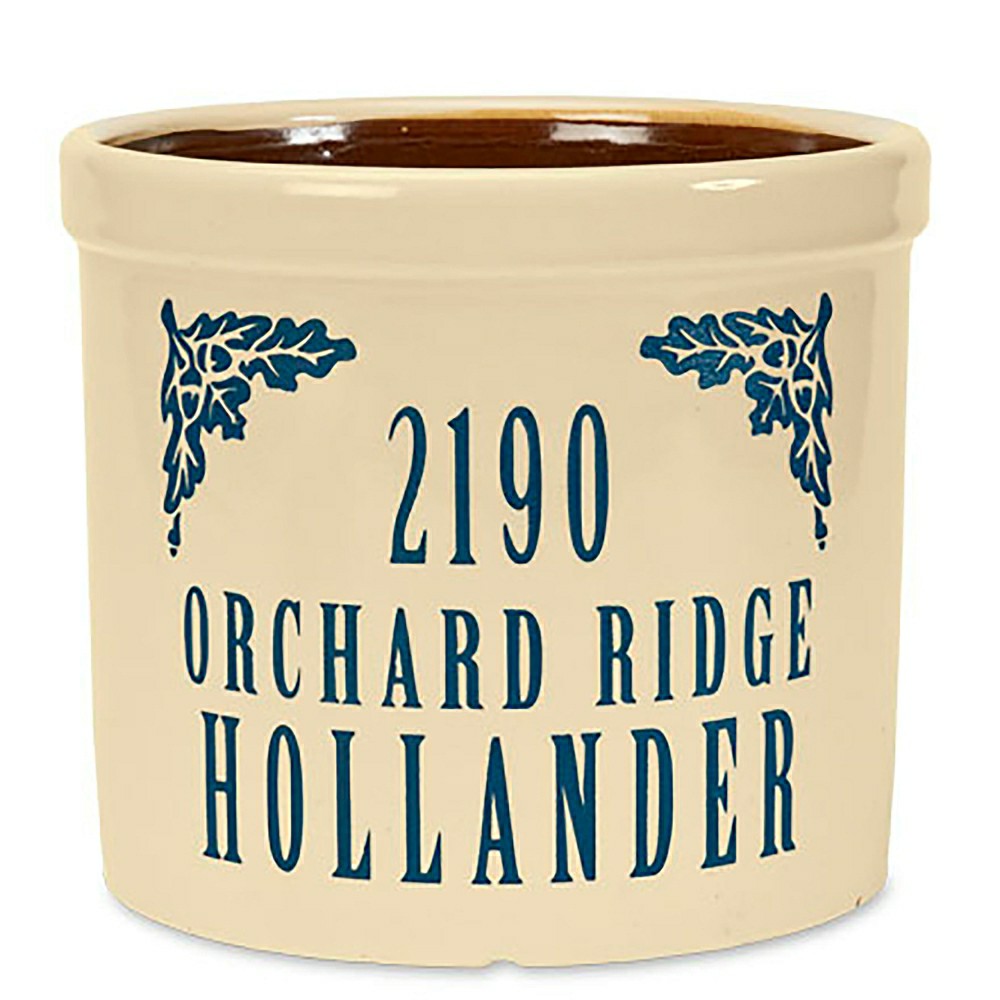Plow & Hearth Personalized Crock With Name And Address