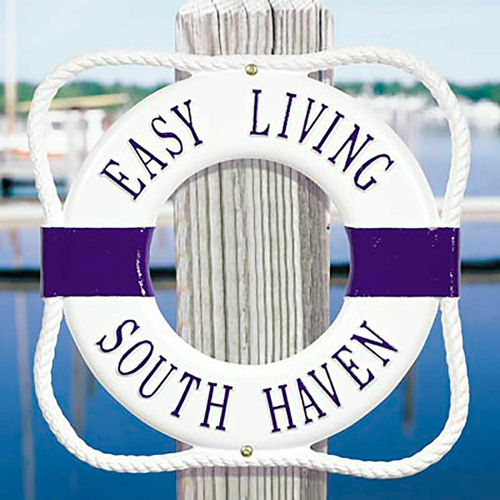 Plow & Hearth Personalized Life Ring Plaque