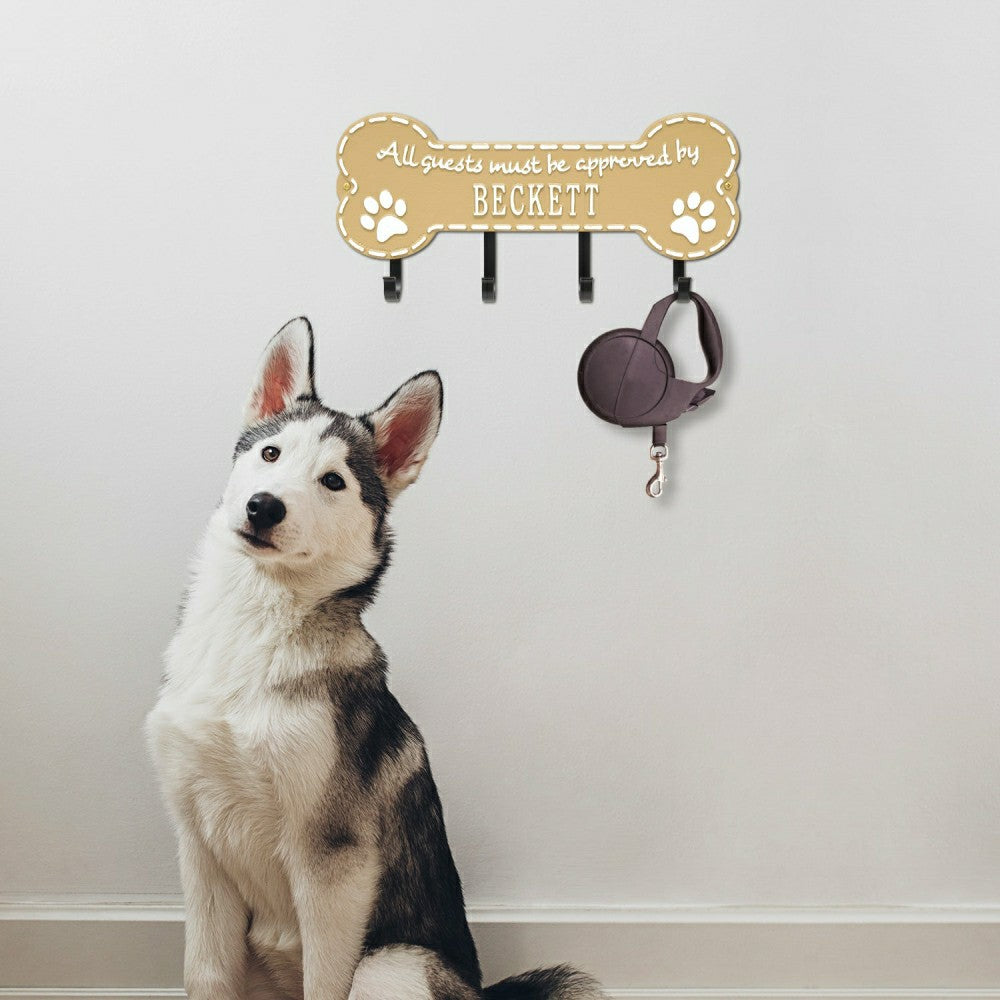 Plow & Hearth Beckett Paw Bone Hook Plaque, Black/Gold