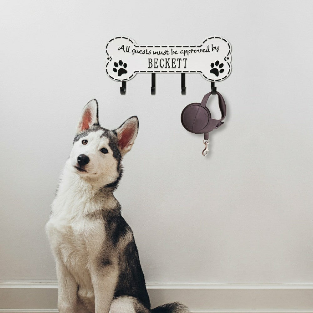 Plow & Hearth Beckett Paw Bone Hook Plaque, Black/Gold