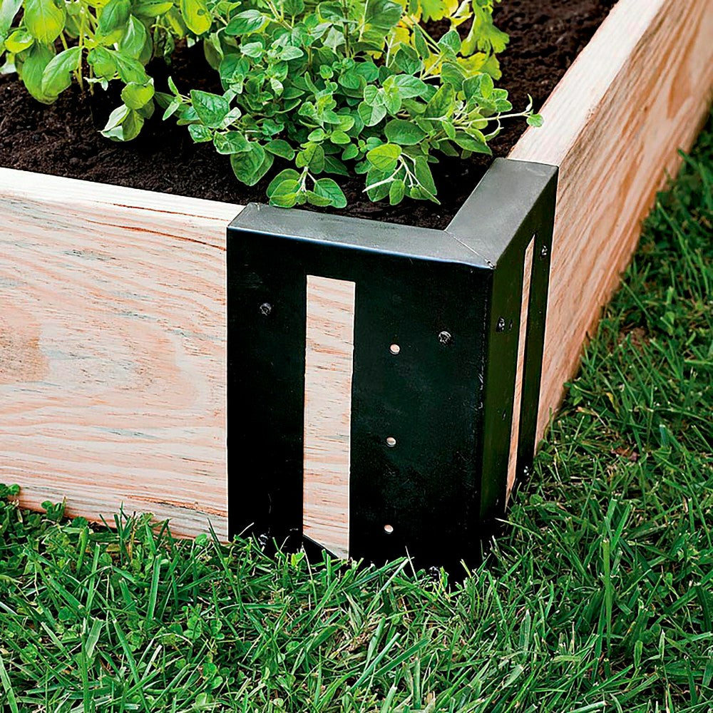 Plow & Hearth Steel Raised Bed Corner Brackets, Set of 4