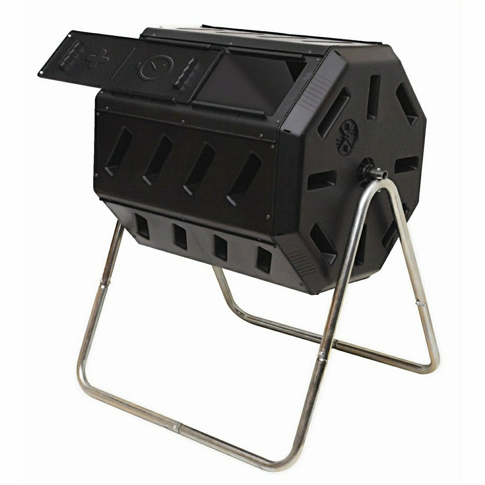 Plow & Hearth 37-Gallon Tumbling Compost Bin Tumbler Composter - 5 Cu. Ft.