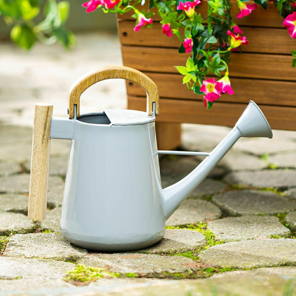 Plow & Hearth Wood and Metal Watering Can