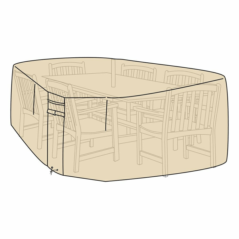 Plow & Hearth Deluxe Extra Large Rectangle Table & Chairs Cover