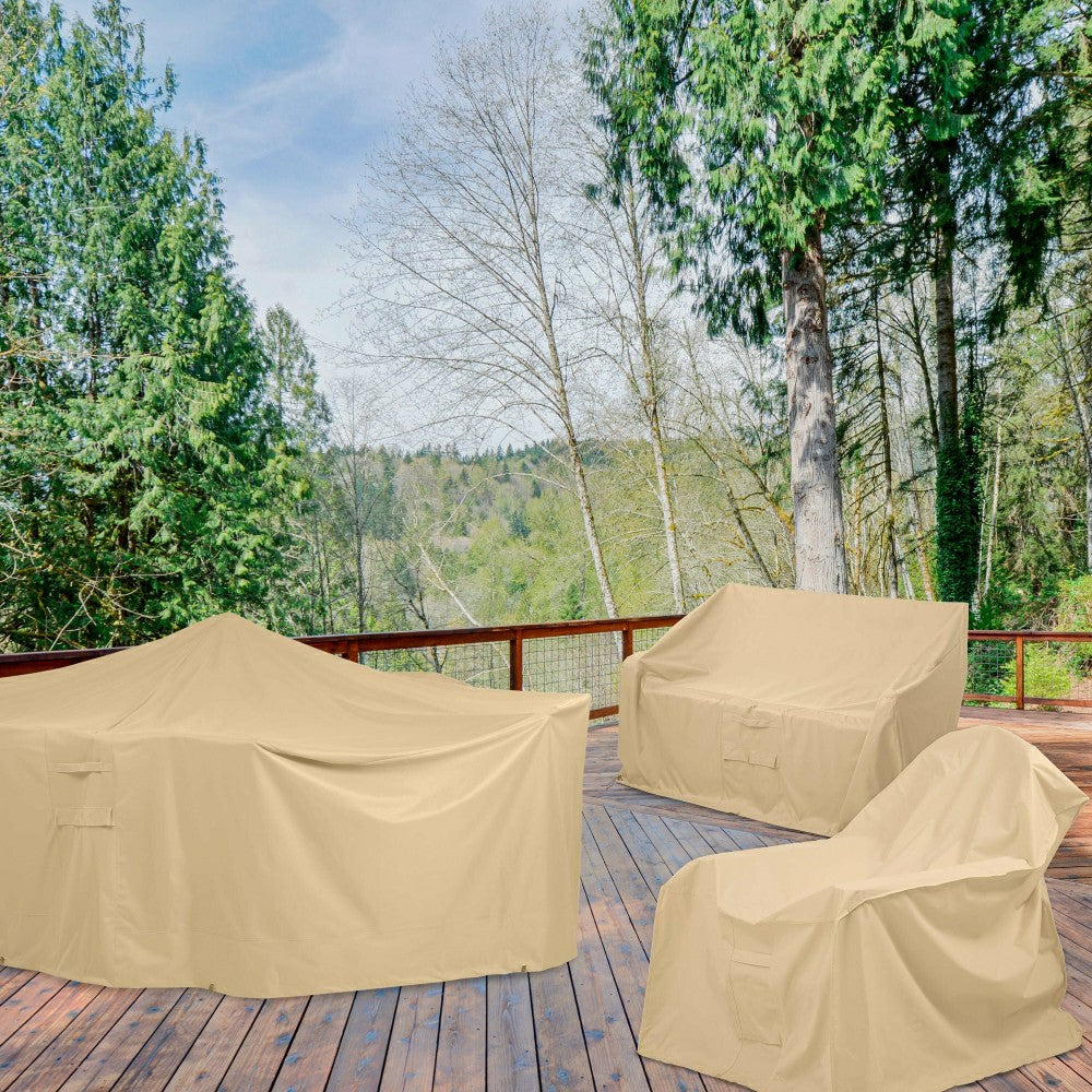 Plow & Hearth Deluxe Extra Large Rectangle Table & Chairs Cover
