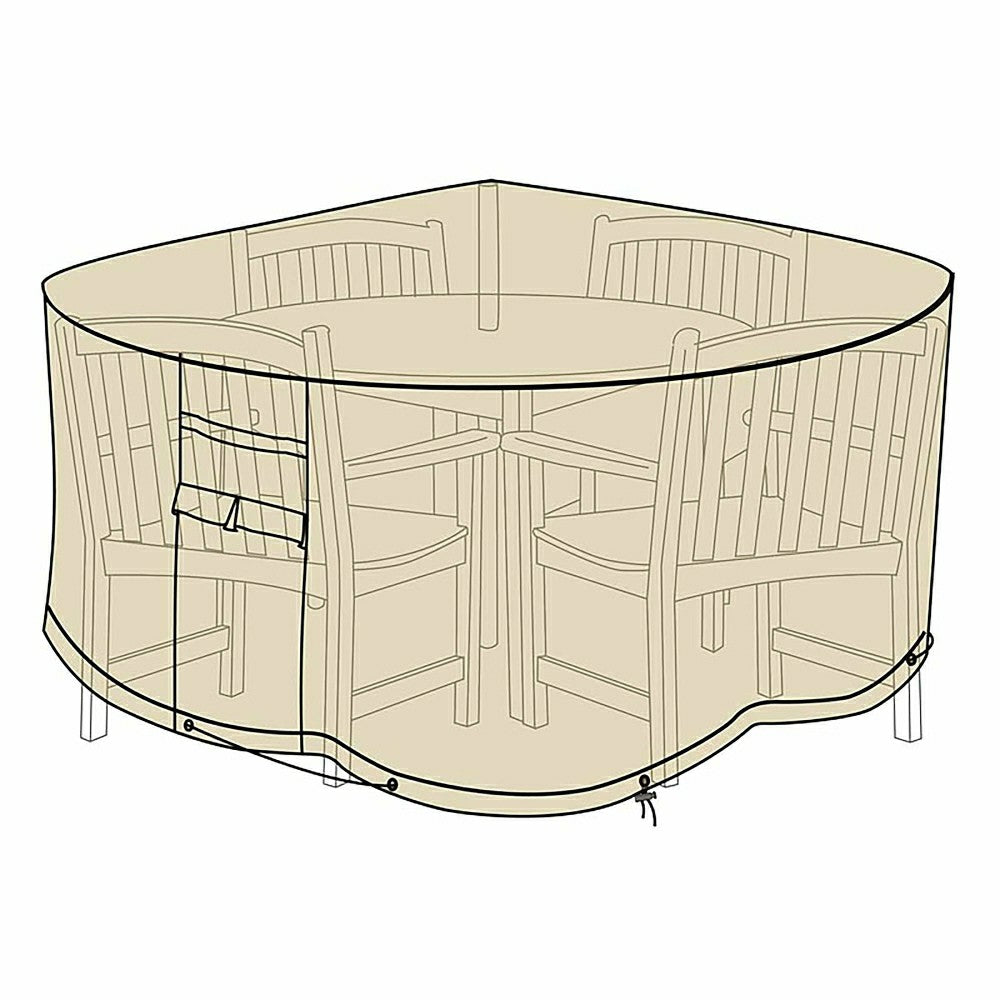 Plow & Hearth Deluxe Extra Large Round Table & Chairs Cover