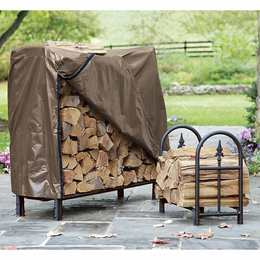 Plow & Hearth Medium Decorative Heavy-Duty Steel Wood Rack