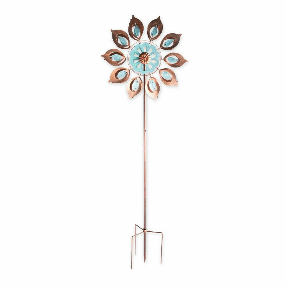 Plow & Hearth Copper Lily Wind Spinner