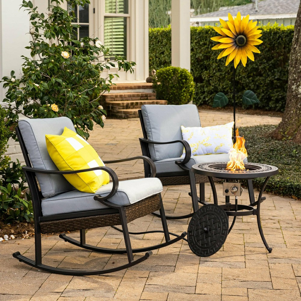Plow & Hearth Yellow Sunflower Wind Spinner