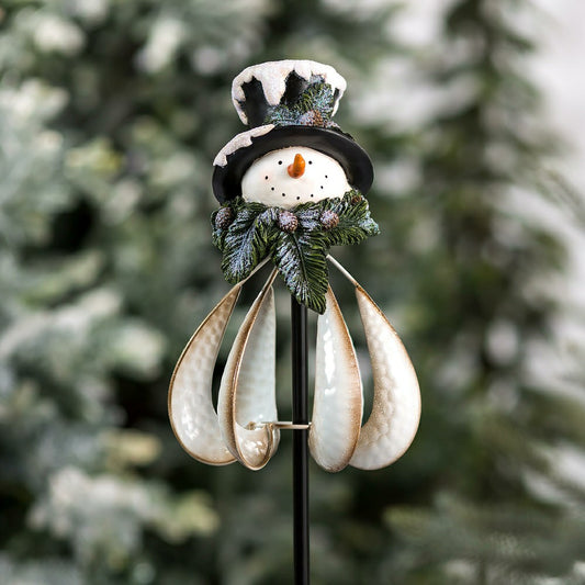 Plow & Hearth Christmas Snowman Garden Spinner