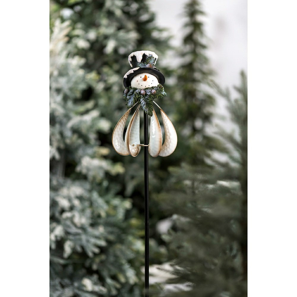 Plow & Hearth Christmas Snowman Garden Spinner