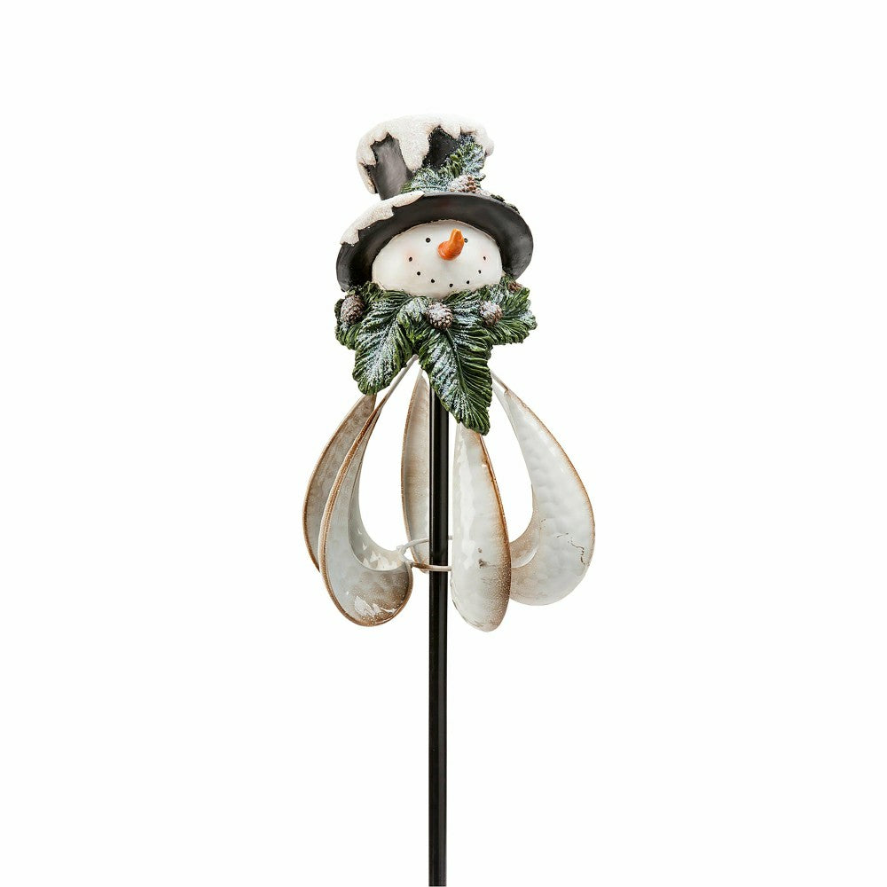 Plow & Hearth Christmas Snowman Garden Spinner