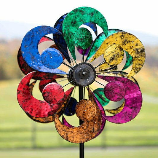 Plow & Hearth Gala 4-Blade Solar Wind Spinner