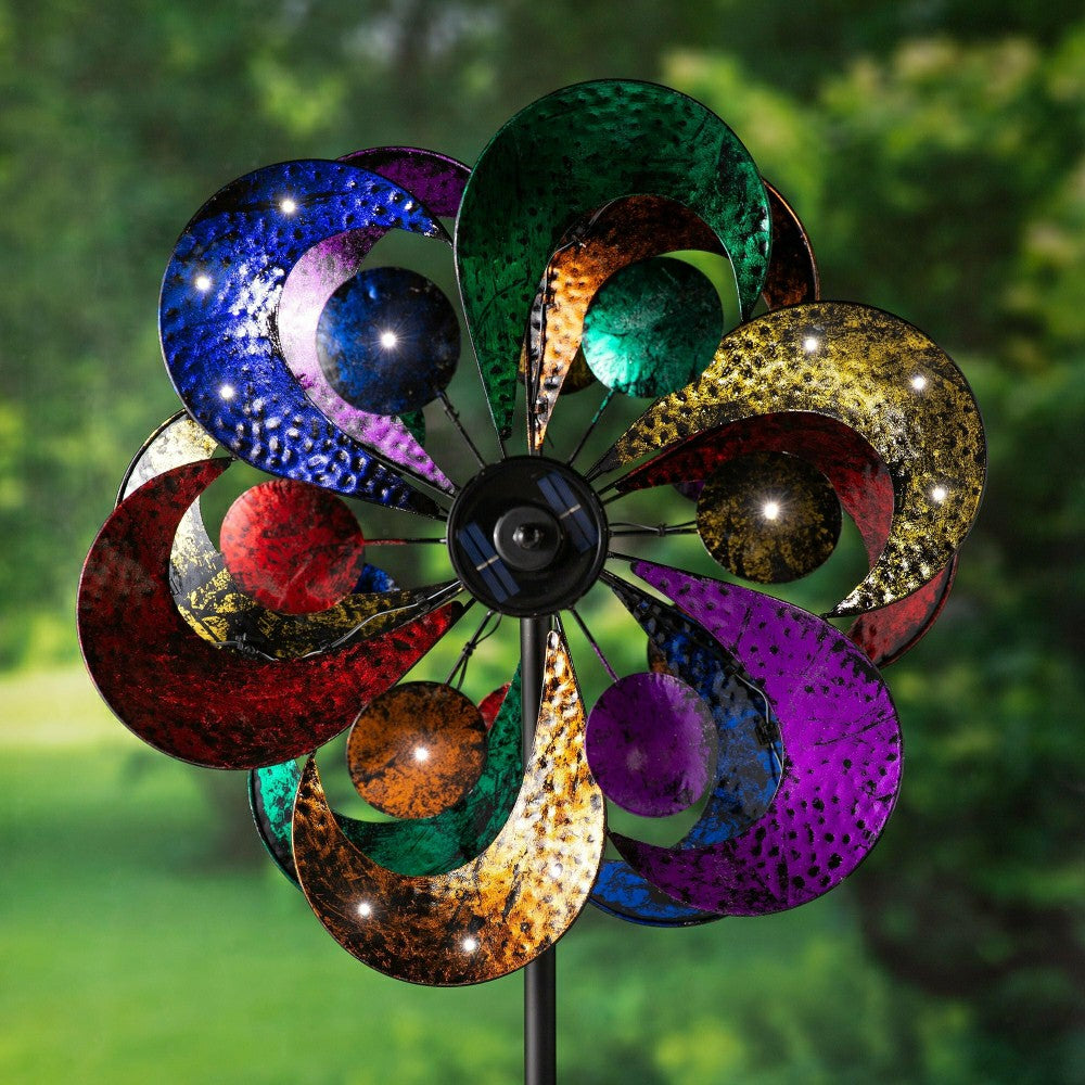 Plow & Hearth Gala 4-Blade Solar Wind Spinner