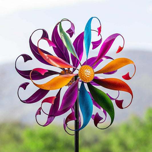 Plow & Hearth Colorful Mermaid Tail Metal Wind Spinner