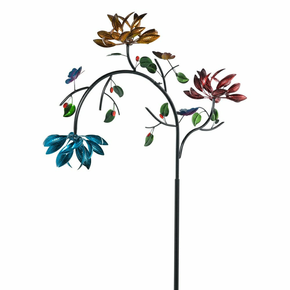 Plow & Hearth 91"H Wind Spinner, Spinner Flowers