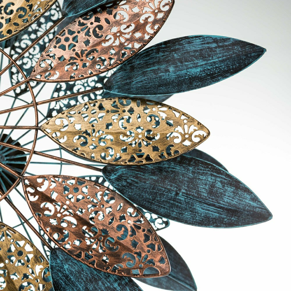 Plow & Hearth Metal Wind Spinner with Patina-Like Blue