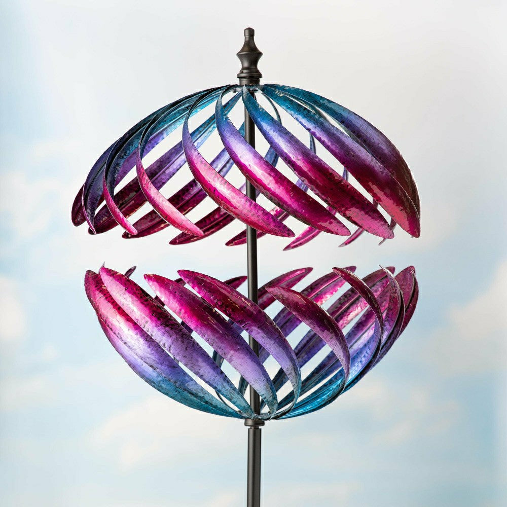 Plow & Hearth Split Sphere Metal Garden Wind Spinner