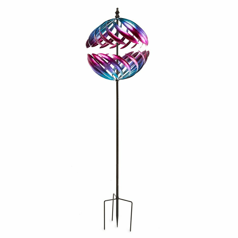 Plow & Hearth Split Sphere Metal Garden Wind Spinner