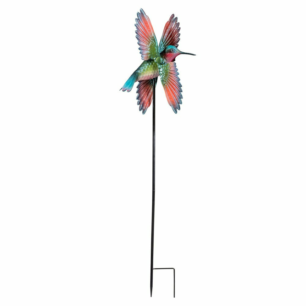 Plow & Hearth Metal Hummingbird Spinner Stake
