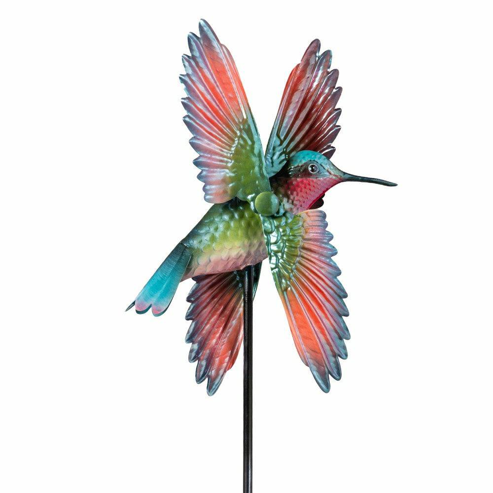 Plow & Hearth Metal Hummingbird Spinner Stake