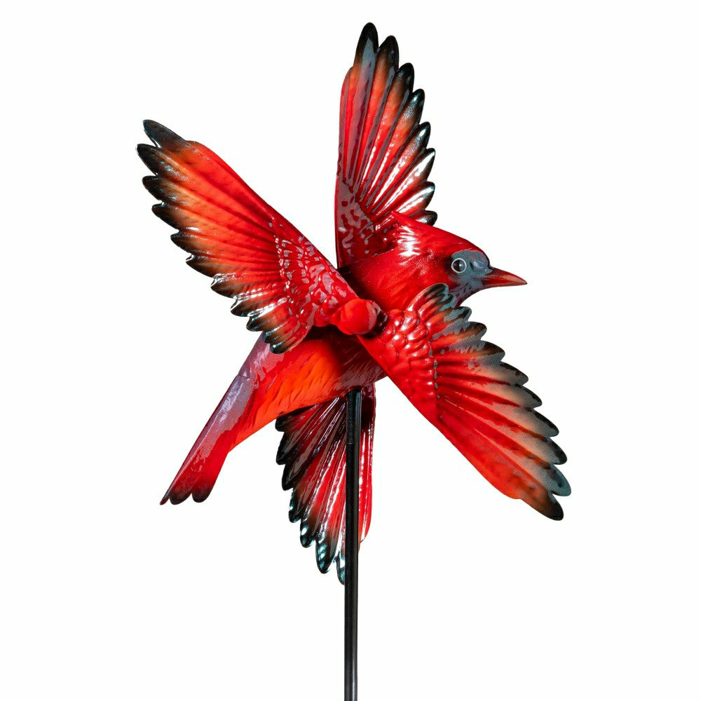 Plow & Hearth Metal Cardinal Spinner Stake