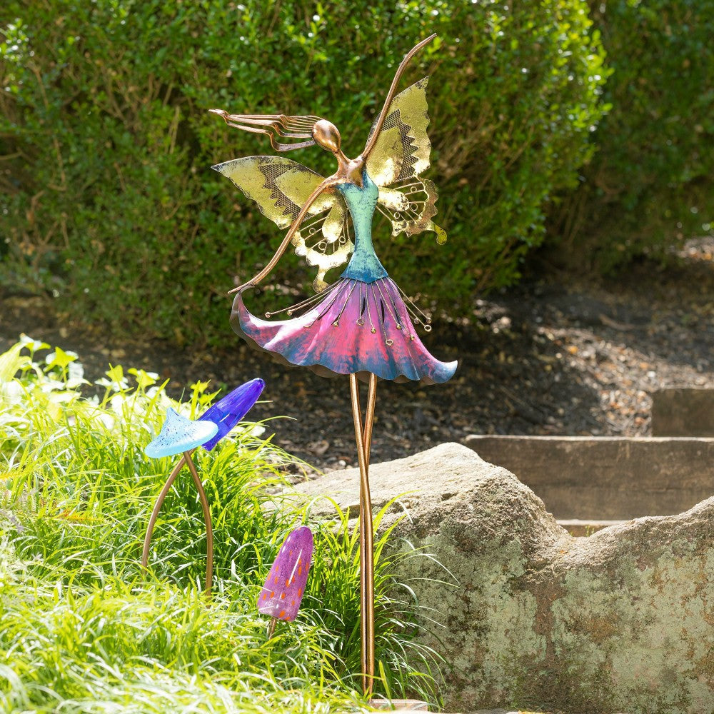 Plow & Hearth Oversized Bronze Fairy Garden Statue