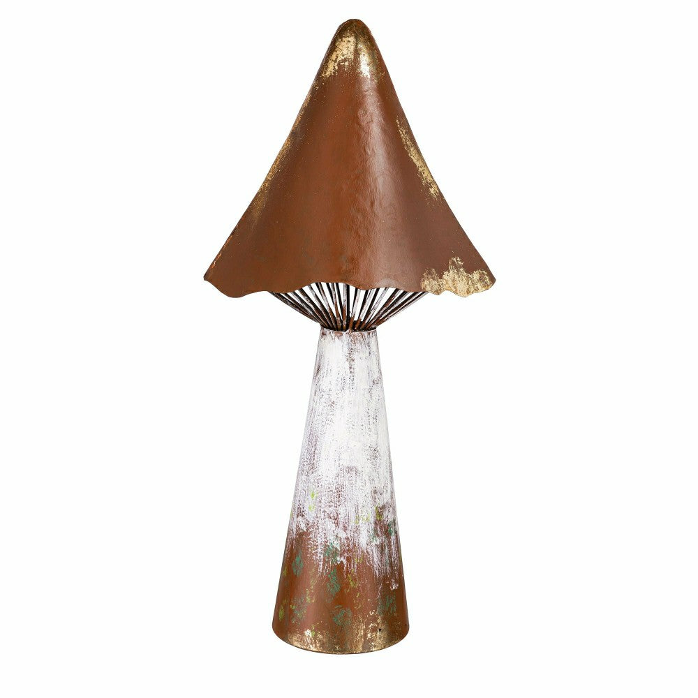 Plow & Hearth Printed Metal Mushroom Garden Statue