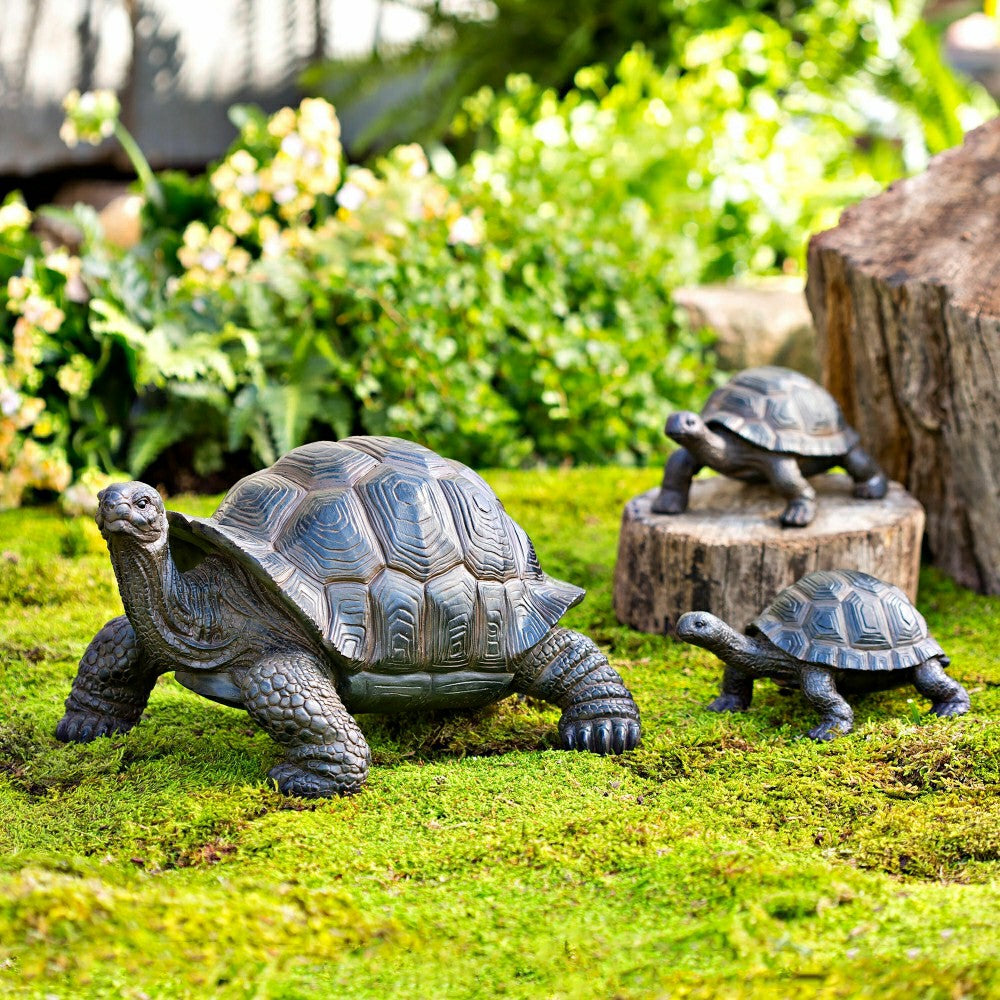 Plow & Hearth Tortoise Family Resin Garden Accents