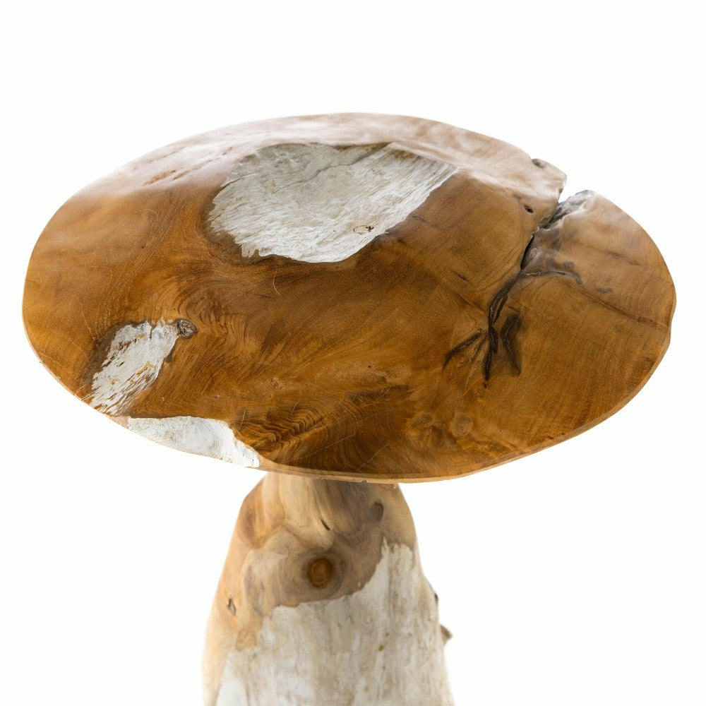 Plow & Hearth Teak Mushroom Garden Statue