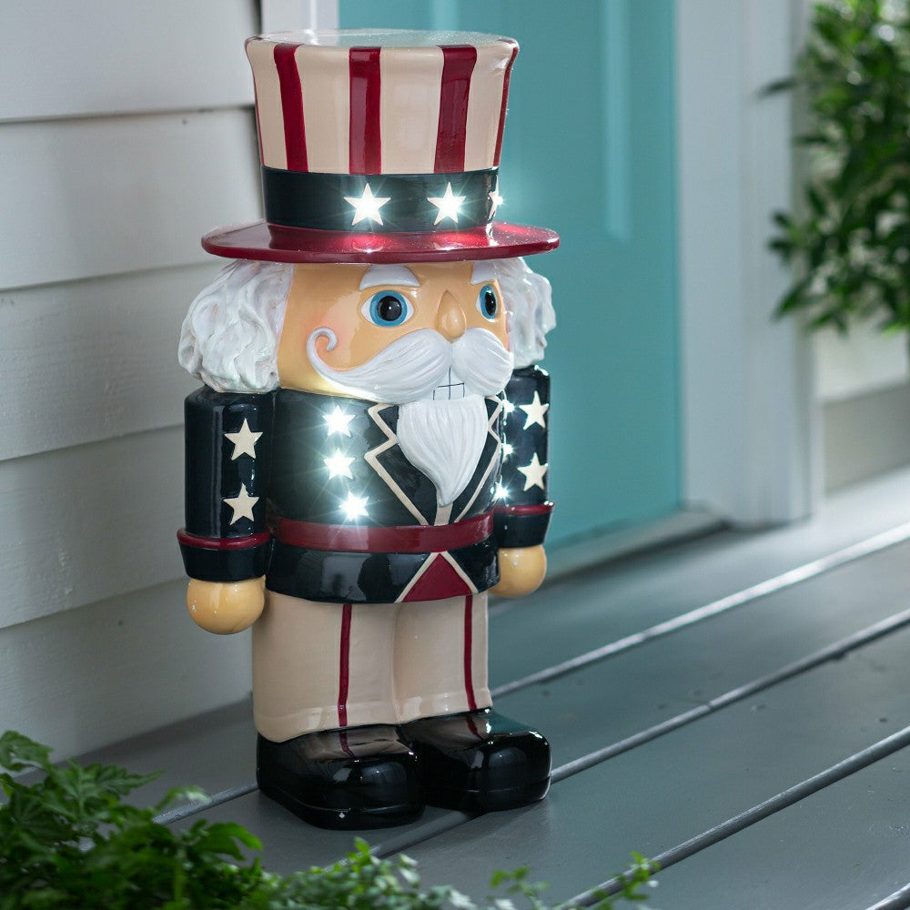 Plow & Hearth Uncle Sam LED Shorty Statuary