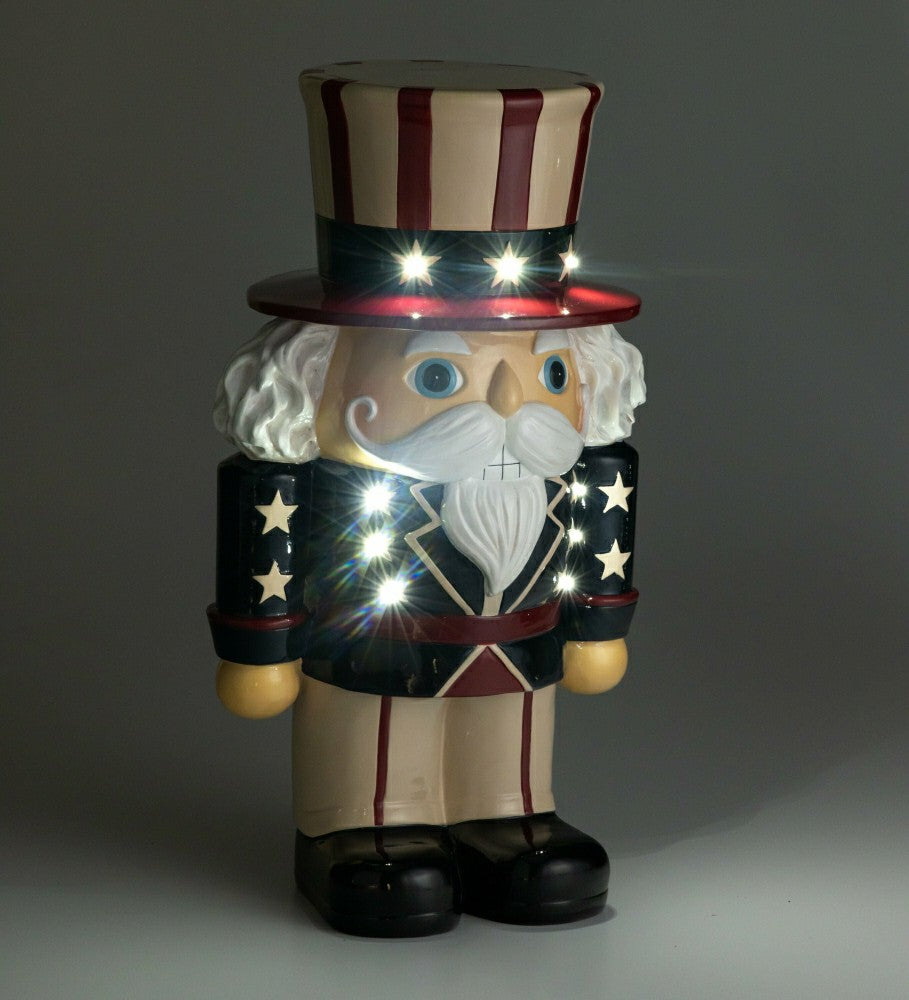 Plow & Hearth Uncle Sam LED Shorty Statuary
