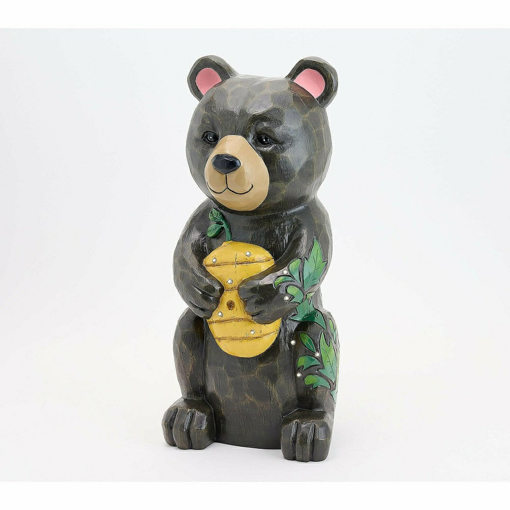 Plow & Hearth Petal & Plow Garden Statue, LED Bear, 18"H