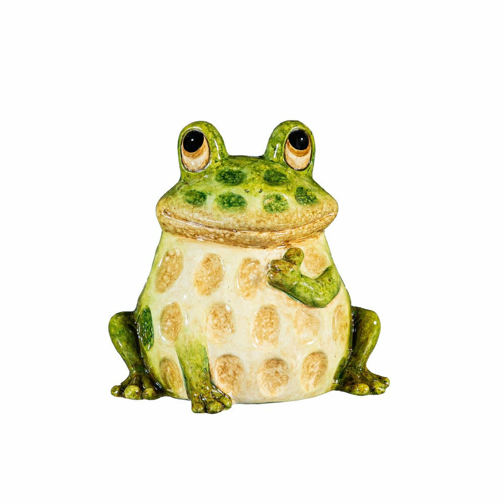 Plow & Hearth Frog Family Ceramic Statue, Set of 3, 7" H