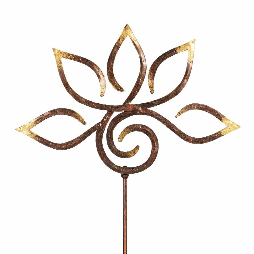 Plow & Hearth Lotus Zen Symbols Metal Garden Stake