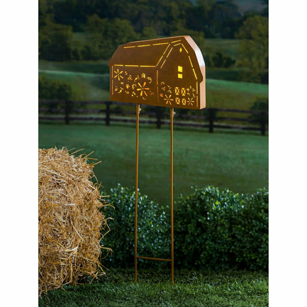 Plow & Hearth Farmhouse Laser-Cut Solar Garden Stakes