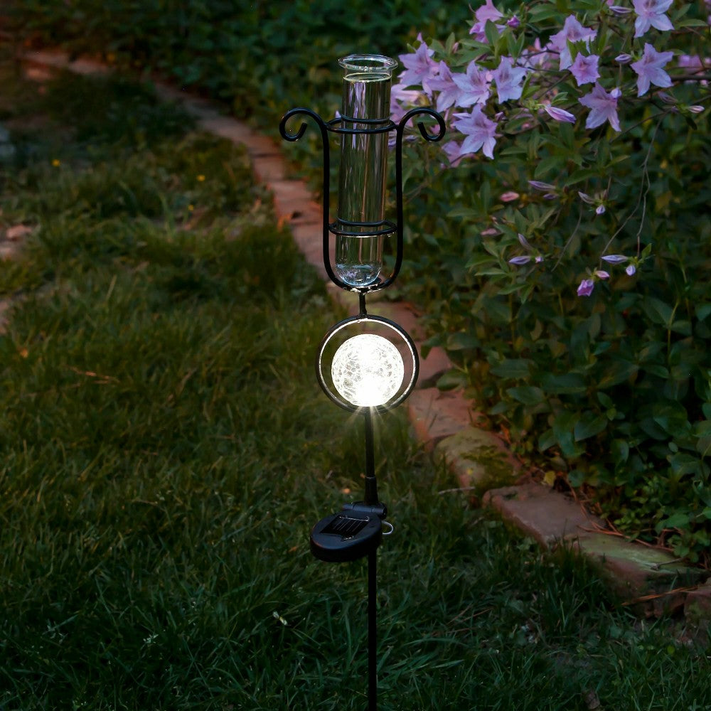 Plow & Hearth Cottage Garden Rain Gauge, Solar Rain Gauge