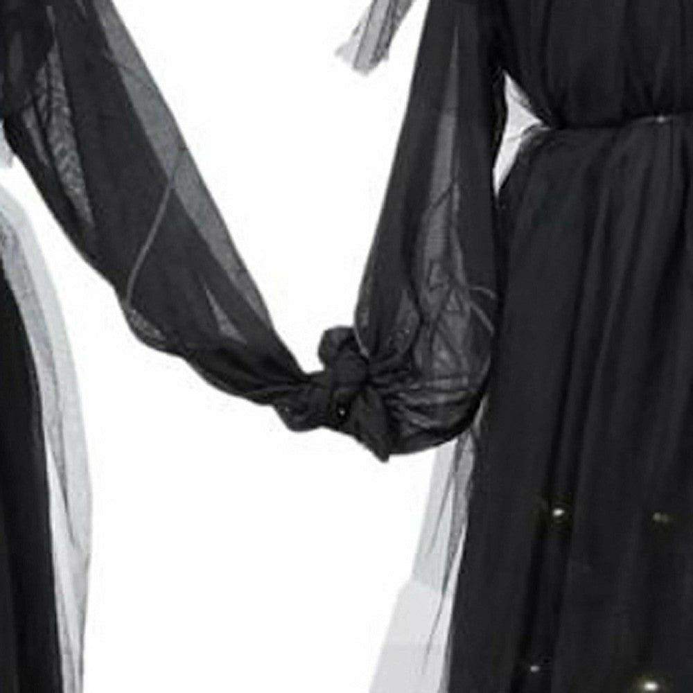 Plow & Hearth Set of 3 Glowing Halloween Garden Witches with Sparkled LED Dresses