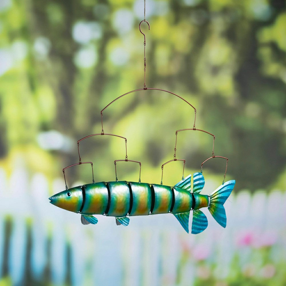 Plow & Hearth Iridescent Flying Fish Mobile