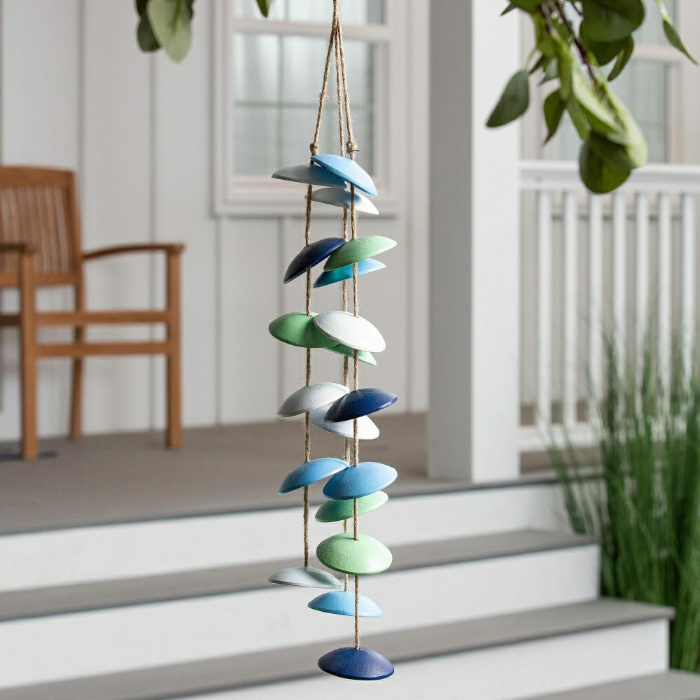 Plow & Hearth Multicolor Metal and Jute Wind Chime